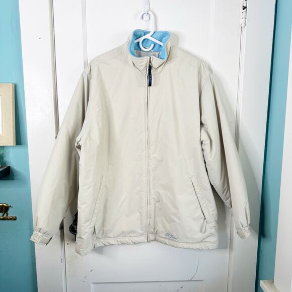 LL Bean VTG Nylon Thinsulate Ultra Polartec Insulation Full Zip Jacket XL Womens - Picture 1 of 12